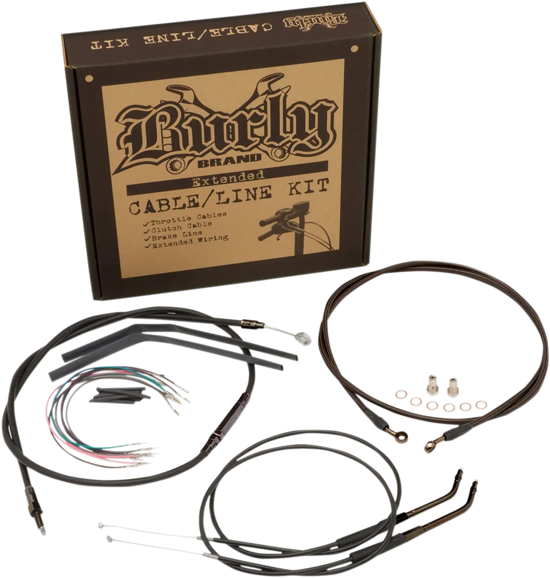 Burly Brand 12" T-Bar Cable Kit for Harley Sportster XL 07-13