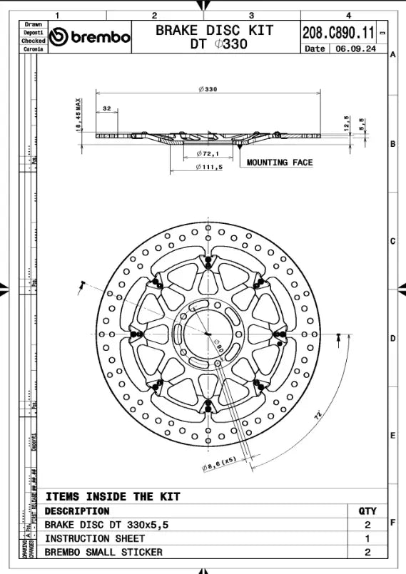 Brembo T-drive Upgrade Brake Rotor Kit - Front