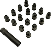 Moose Offroad Splined Lug Nuts M12x1.25 Black 16pk for Kawasaki