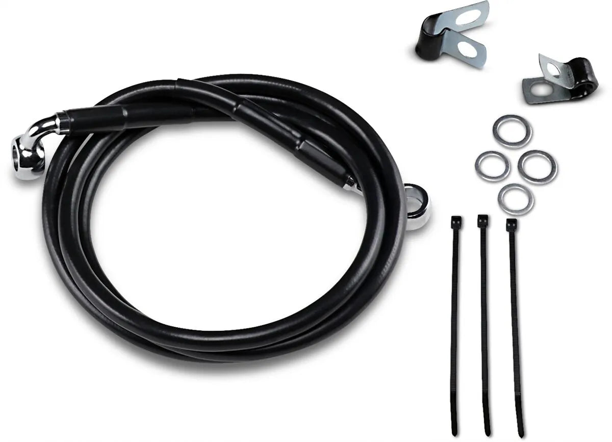 Drag Specialties Przedłużony zestaw przewodów hamulcowych 49.25" Czarny