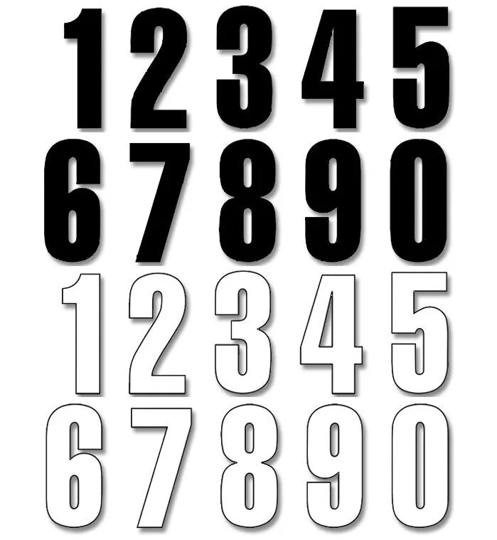 Blackbird Racing Number Plate Graphic - 3 Pack