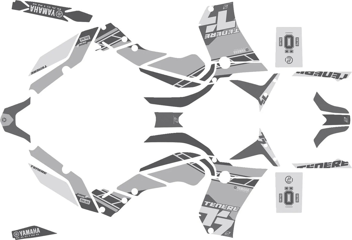 Uniracing Decal Kit For Yamaha - Red/white