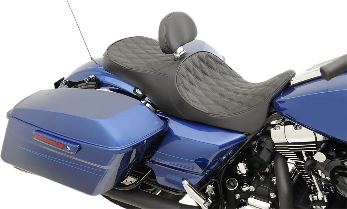 2-Up Drag Specialties Touring Seat - Forward Position - For Harley Davidson