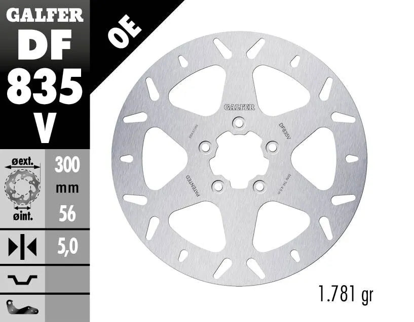 Galfer Brake Rotor Fixed Round - Enhanced Braking Performance - Front