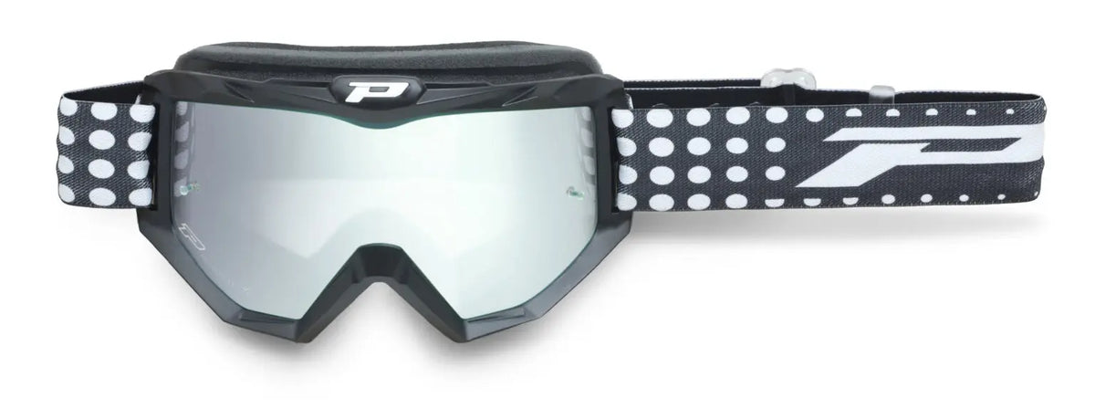 Pro Grip 3201FL Atzaki MX Goggles Black Matt Mirror Silver