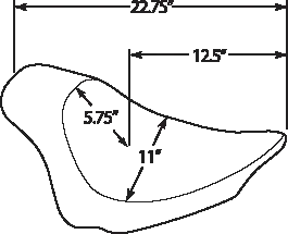 Drag Specialties Ez-on Mount Solo Seat - For Harley Davidson