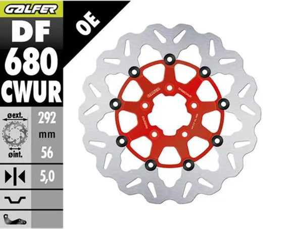 Galfer Floating Wave Brake Rotor For Motorcycles - Front