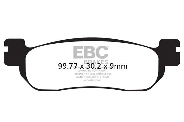 Ebc Sfa-hh Spiekane Klocki Hamulcowe Do Skuterów - Tył