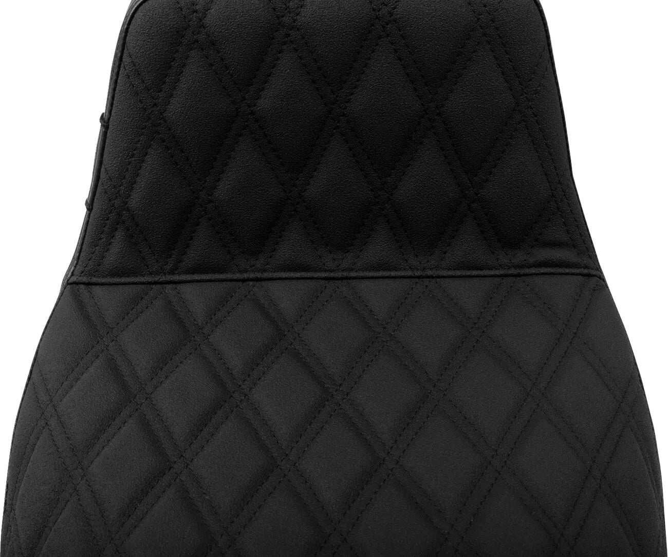 Le Pera Kickflip Seat - Black Vinyl, Double Diamond - For Harley Davidson