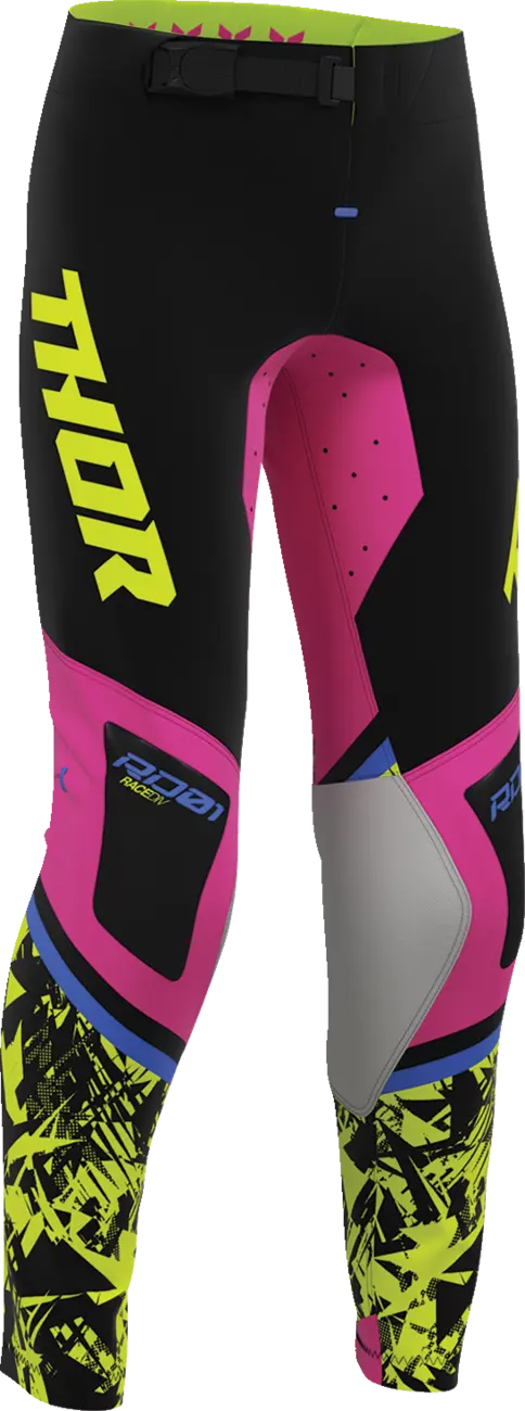 Thor Sportsmode Punk'd Youth Pants Black/Fuchsia