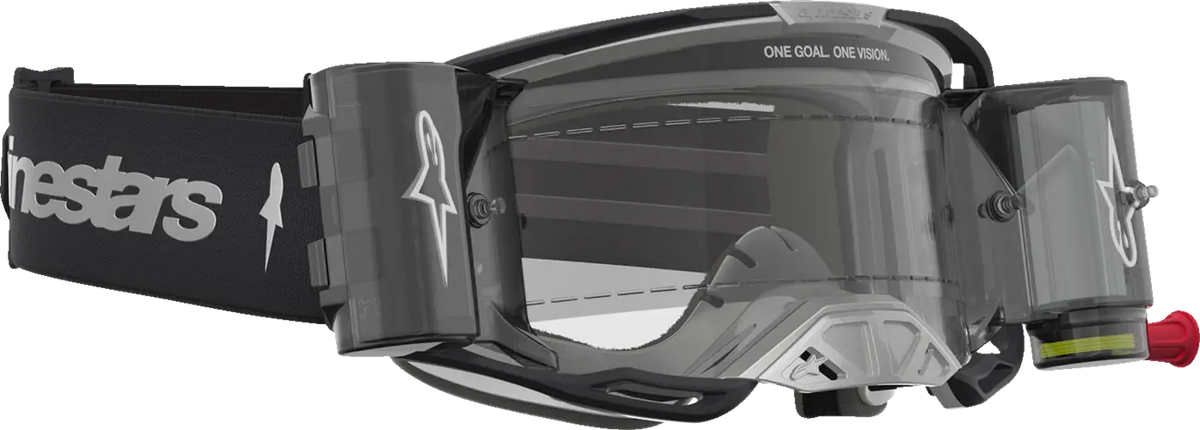 Alpinestars Vision 8 Amber Roll-Off Goggle Black/Silver/Clear