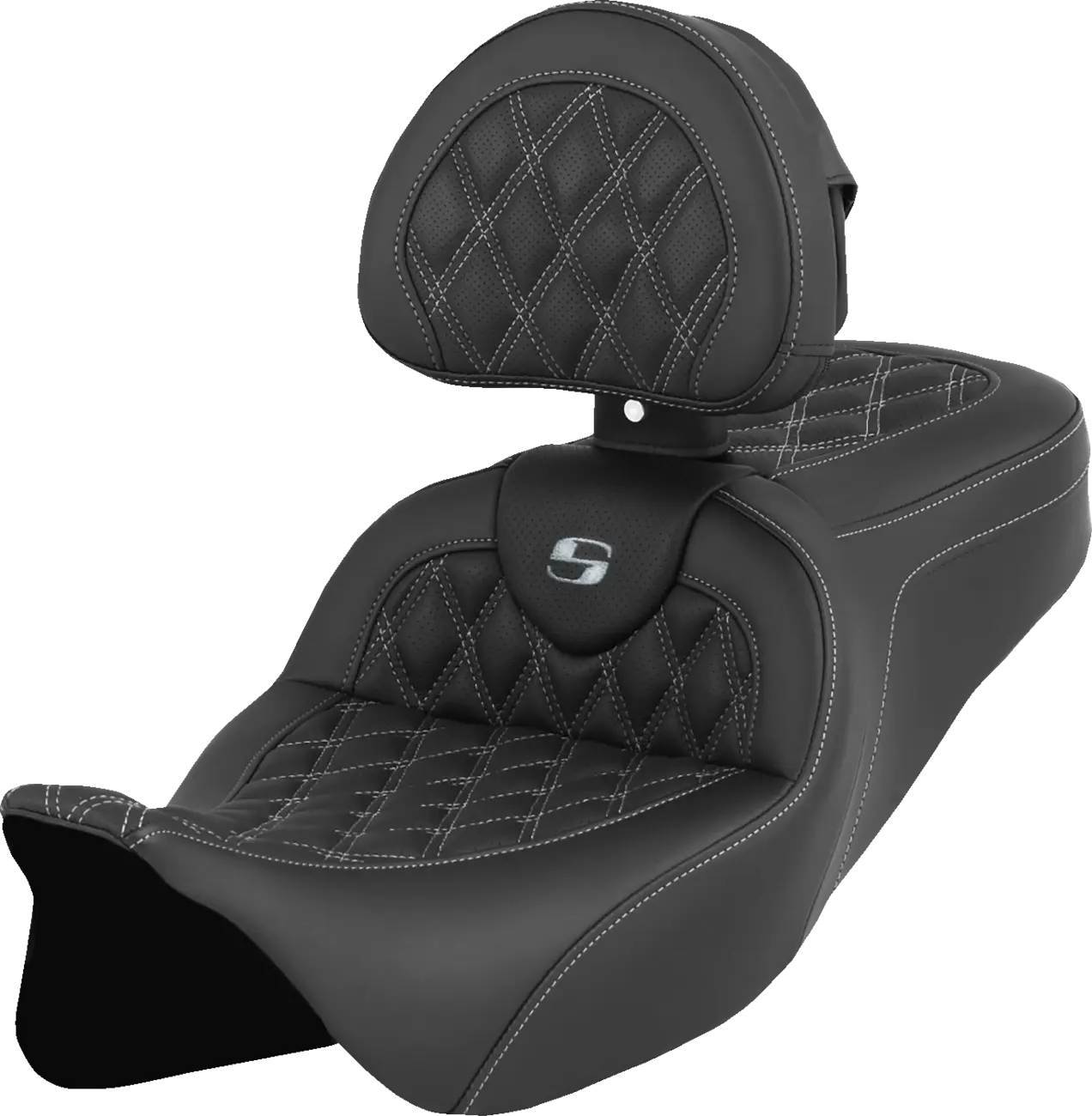 Saddlemen Roadsofa Lattice Stitch Seat - For Harley Davidson