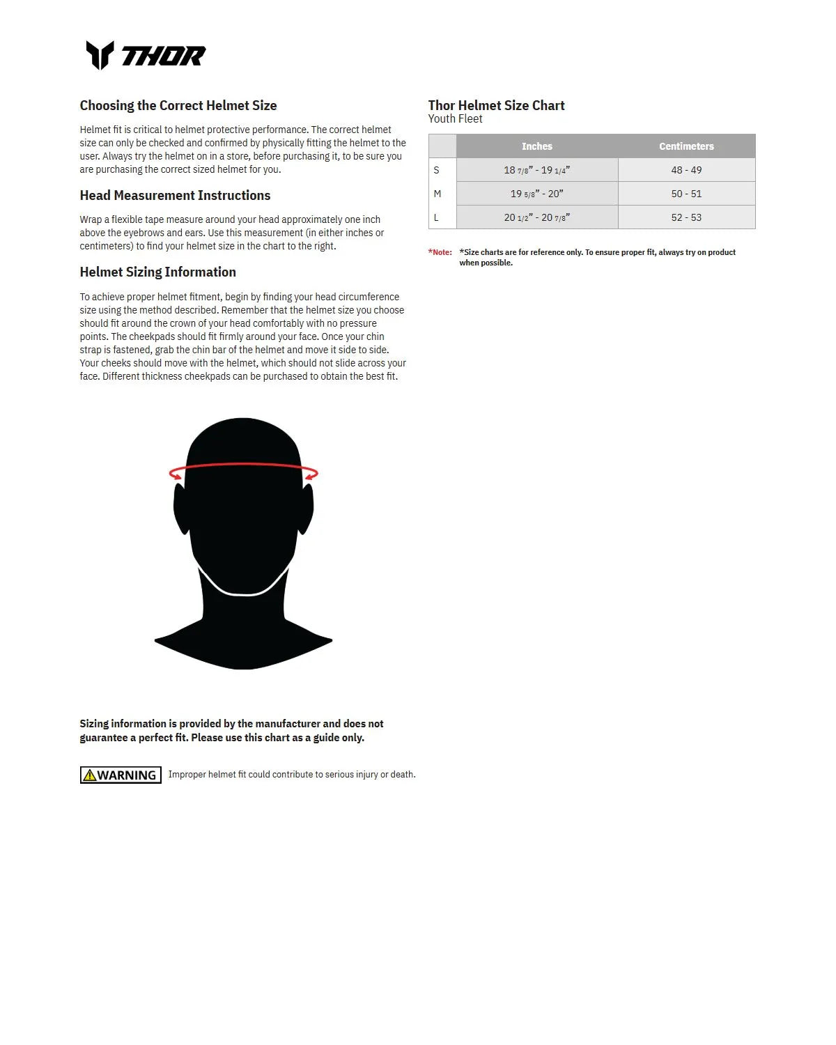 Thor Youth Fleet Whiteout Helmet