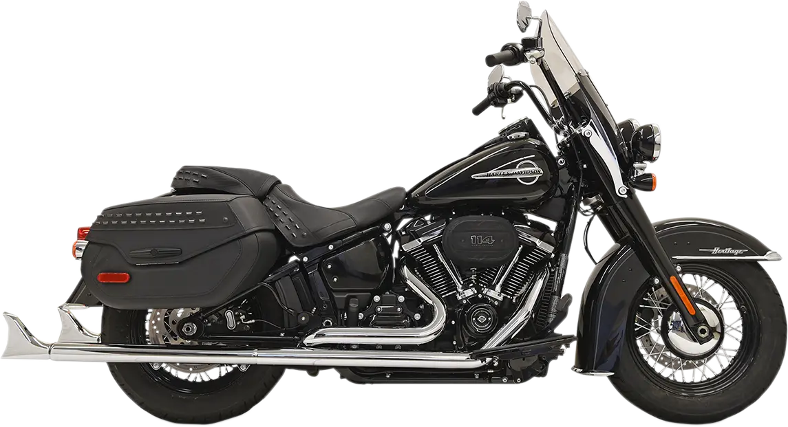 Bassani Xhaust Fishtail True Dual Układ Wydechowy Chrom