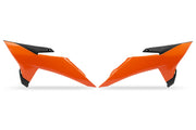 UFO KTM MX Style Radiator Covers - Orange ABS
