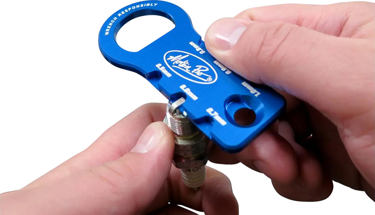 Motion Pro Spark Plug Gap Tool Blue Anodized 0.5-1.0mm