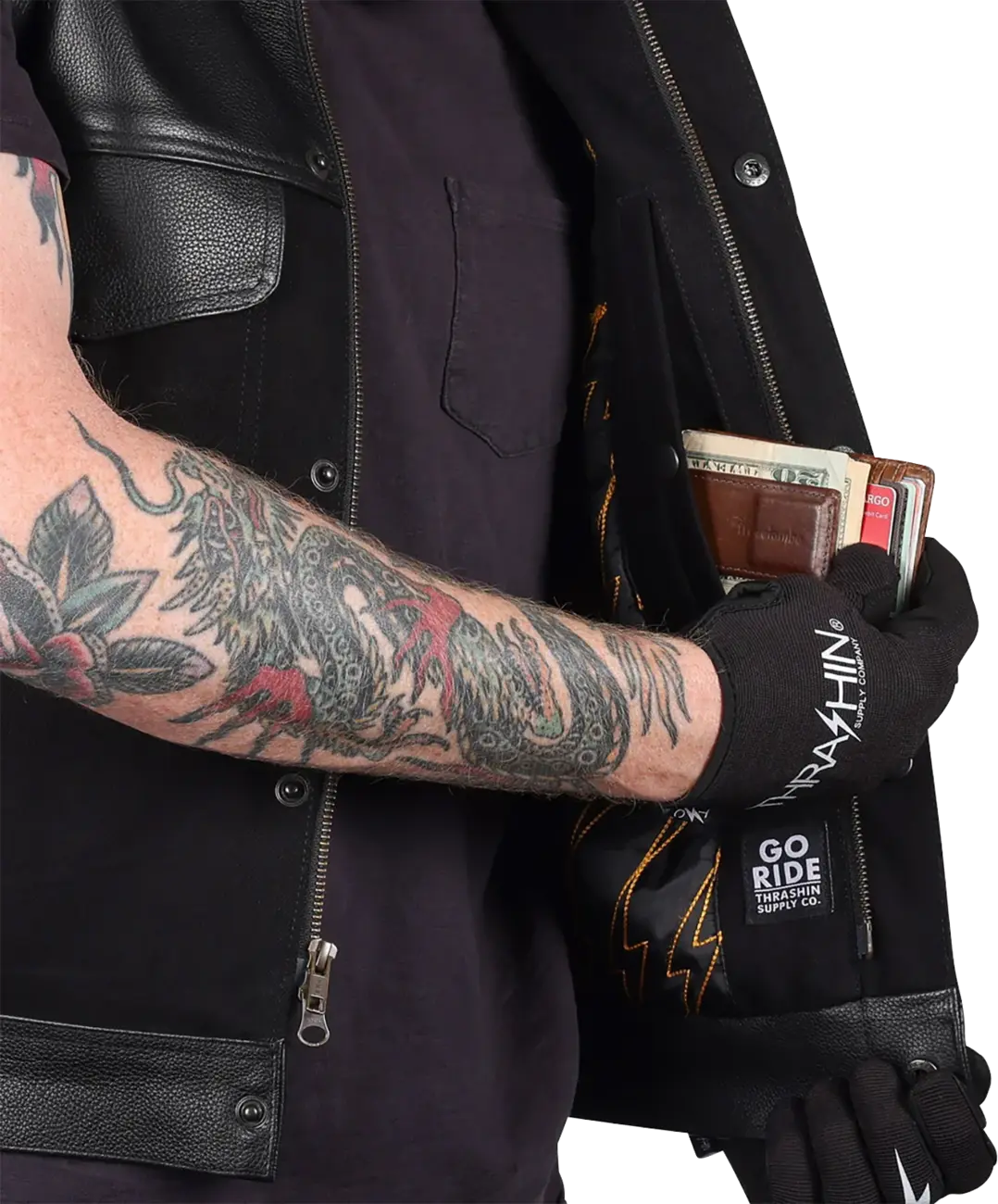 Thrashin Supply Co - Kanan Leather Denim Riding Vest