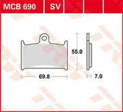Trw Sv Series Spiekane Klocki Hamulcowe - Przód