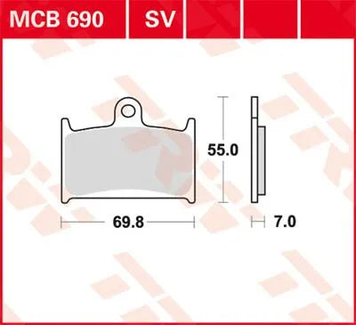 Trw Sv Series Spiekane Klocki Hamulcowe - Przód
