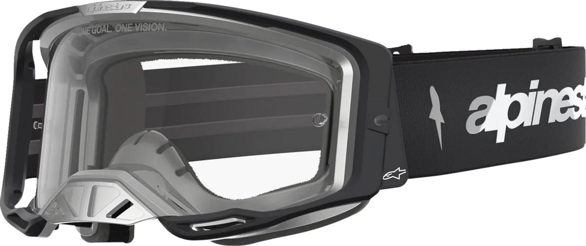 Alpinestars Vision 8 Goggles Amber Lens Black/Silver/Clear