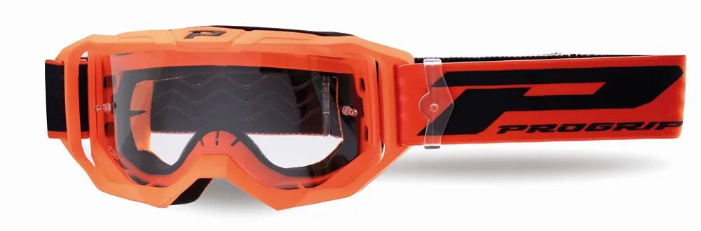 Pro Grip 3300 Vision Go Goggles Flo Orange/Clear