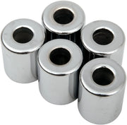Drag Specialties Chrome Spacers for 1/4" Bolts (5-Pack)