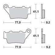 Moto-master Racing Klocki Hamulcowe Offroad Metal Spiekany - Tył
