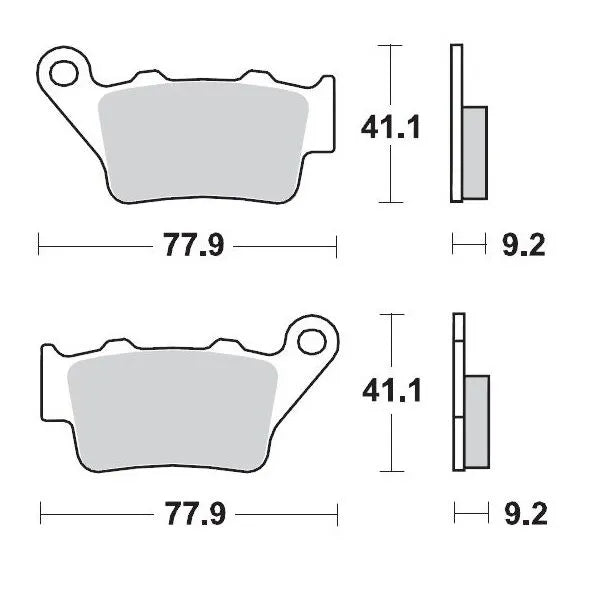 Moto-master Racing Brake Pads Offroad Sintered Metal - Rear
