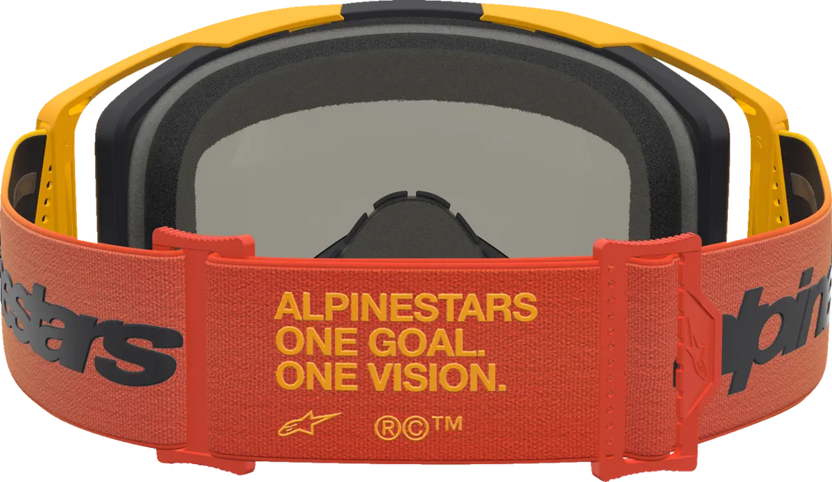 Alpinestars Vision 8 Goggle Amber Fire Red Black Mirror-Red
