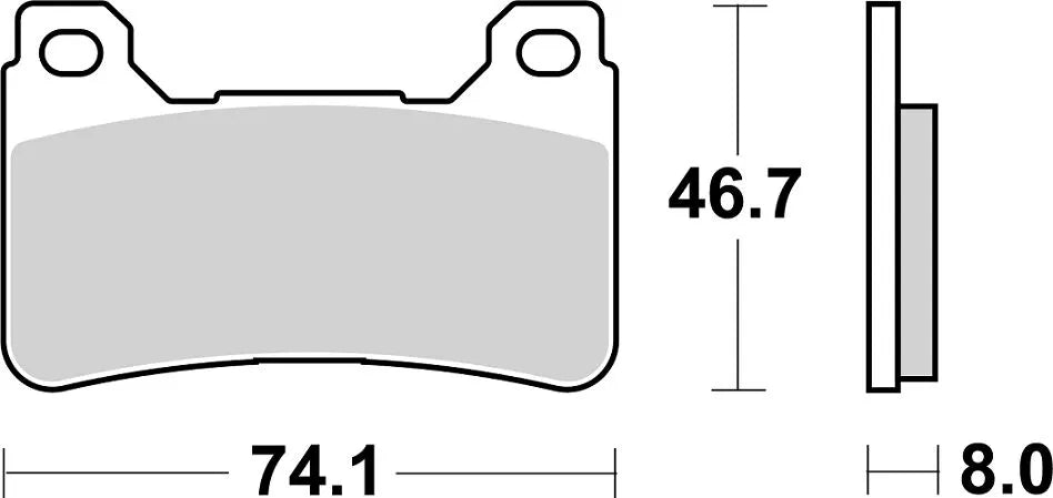 Spiekane klocki hamulcowe Sbs Ds Racing Dual - Przód