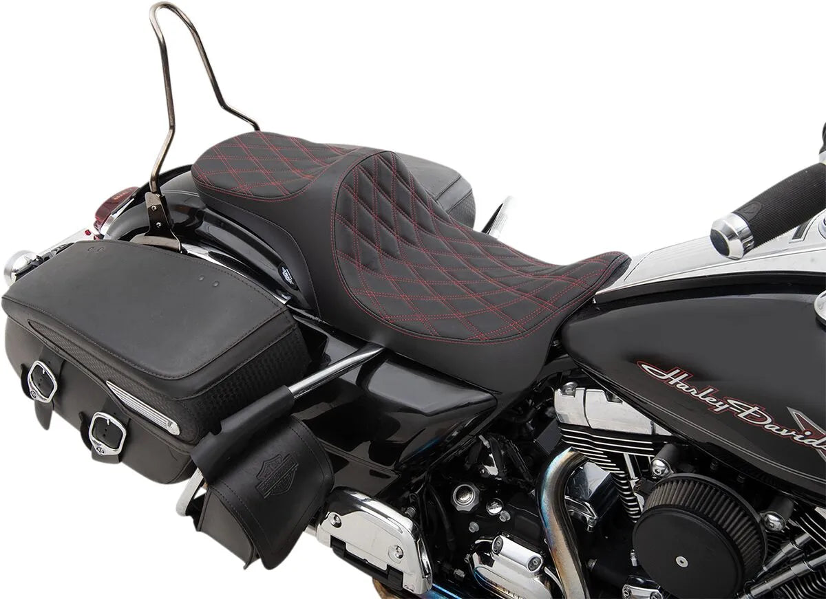 Drag Specialties Predator Iii 2-up Seat - For Harley Davidson