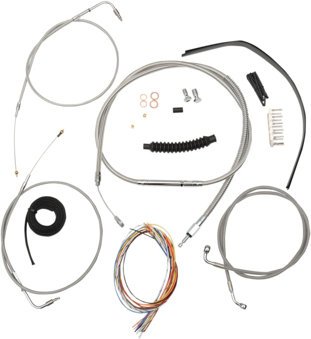 La Choppers SS Braided Mini Ape Cable Kit for Sportster XL 1200 C