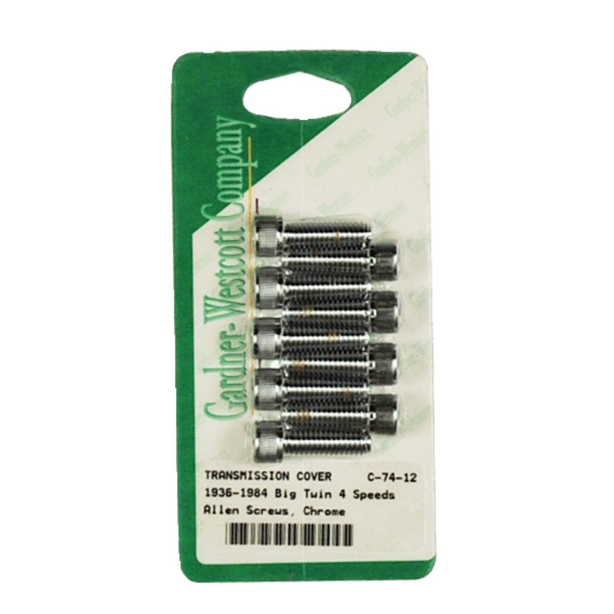 Gardner-Westcott transmission side cover screw kit - Chrome Allen head