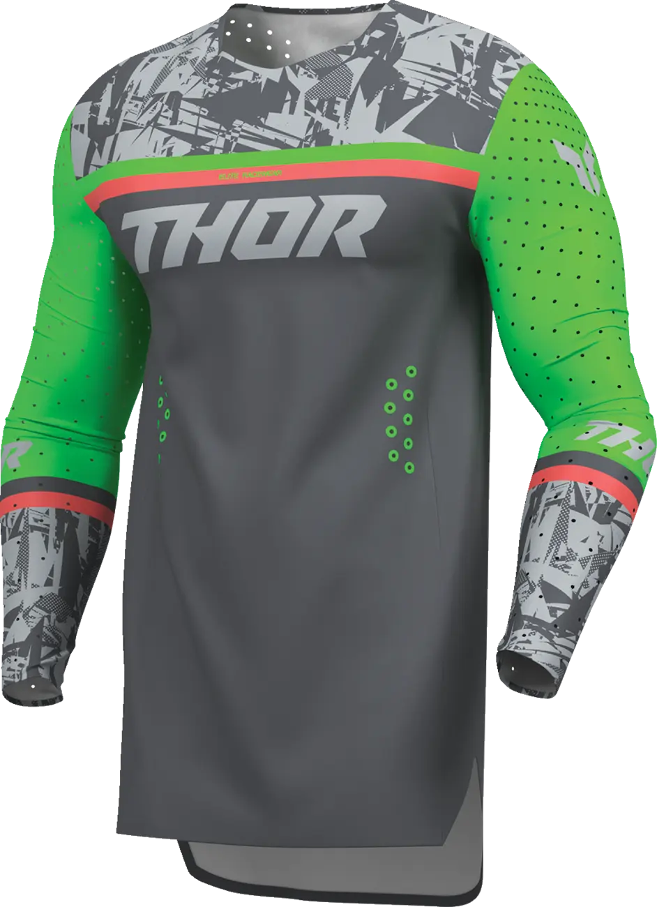 Thor Sportmode Punk'd Jersey Charcoal/Green