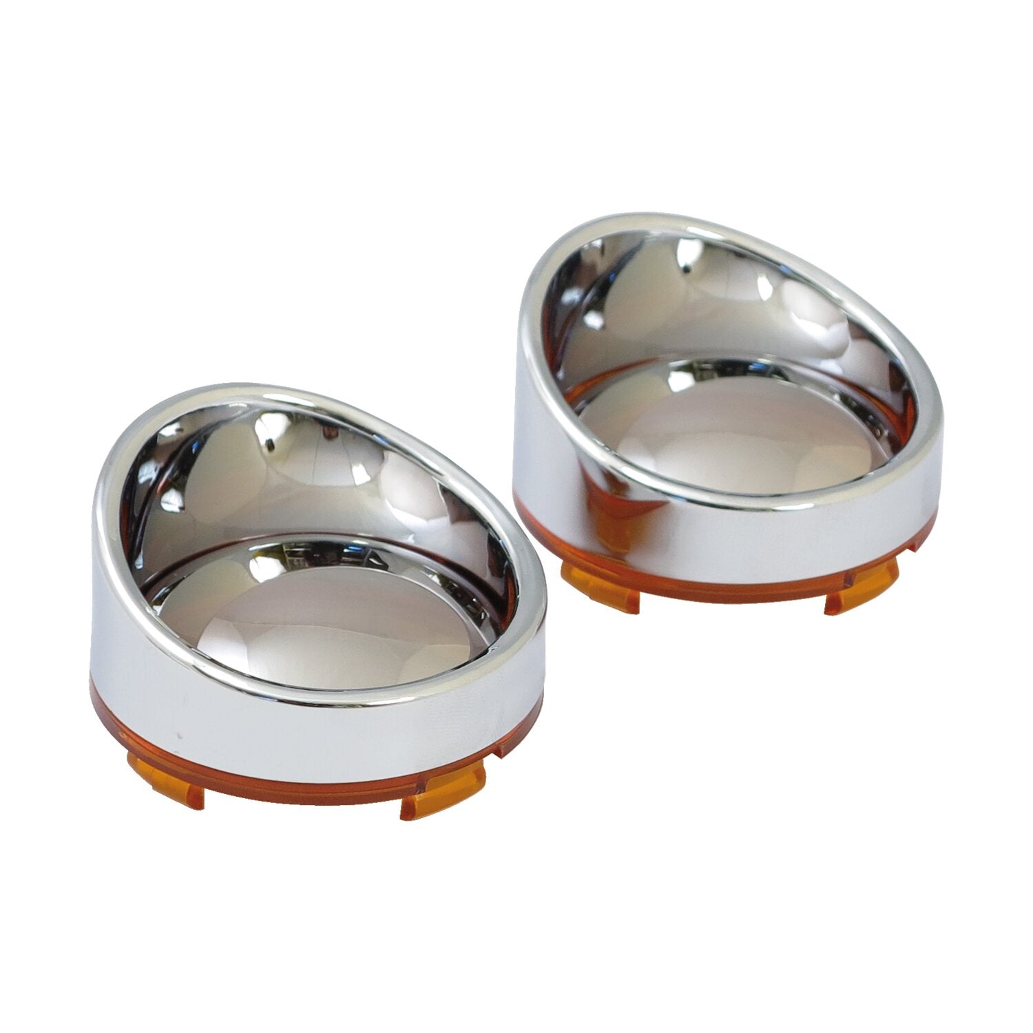 MCS Turn signal lens set with visor - Mirror amber lens