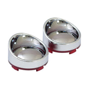 MCS Turn signal lens set with visor - Mirror red lens