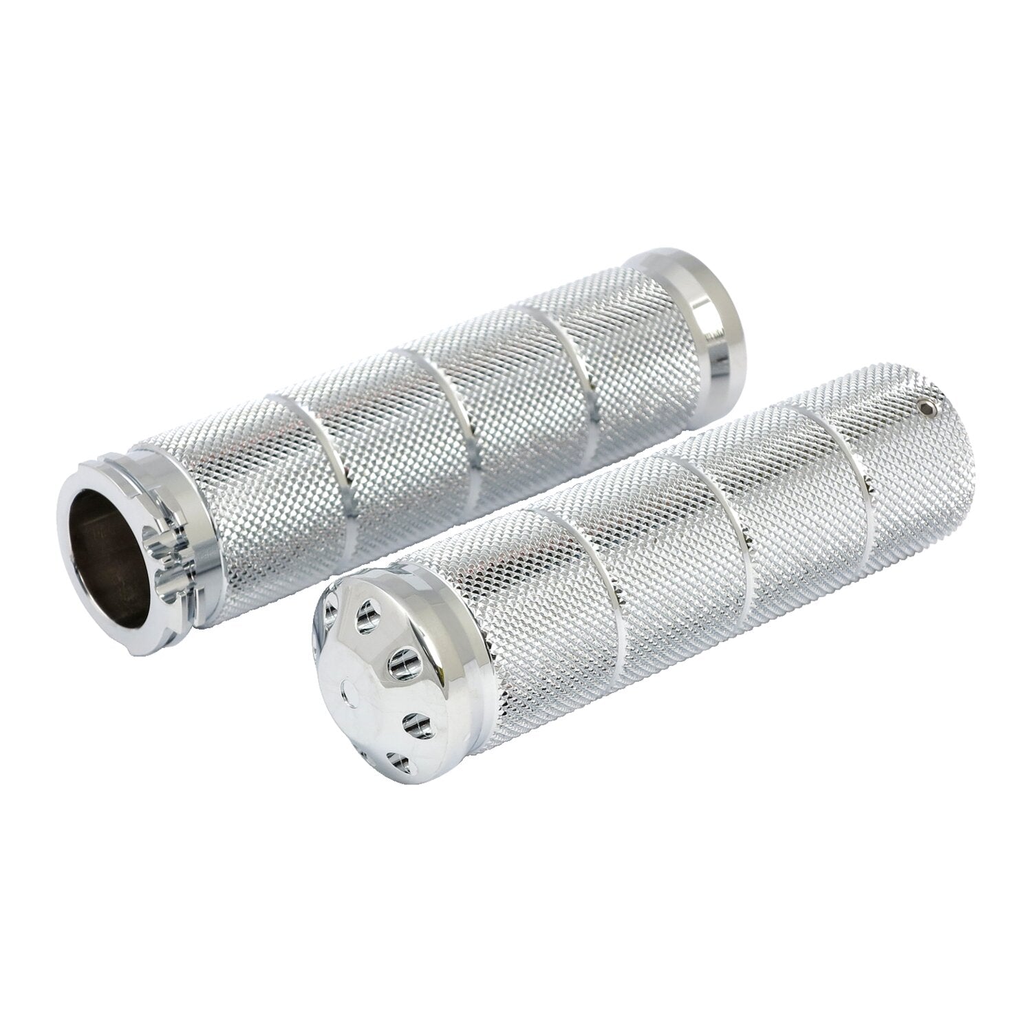 MCS Throttle grip set bomber - Chrome