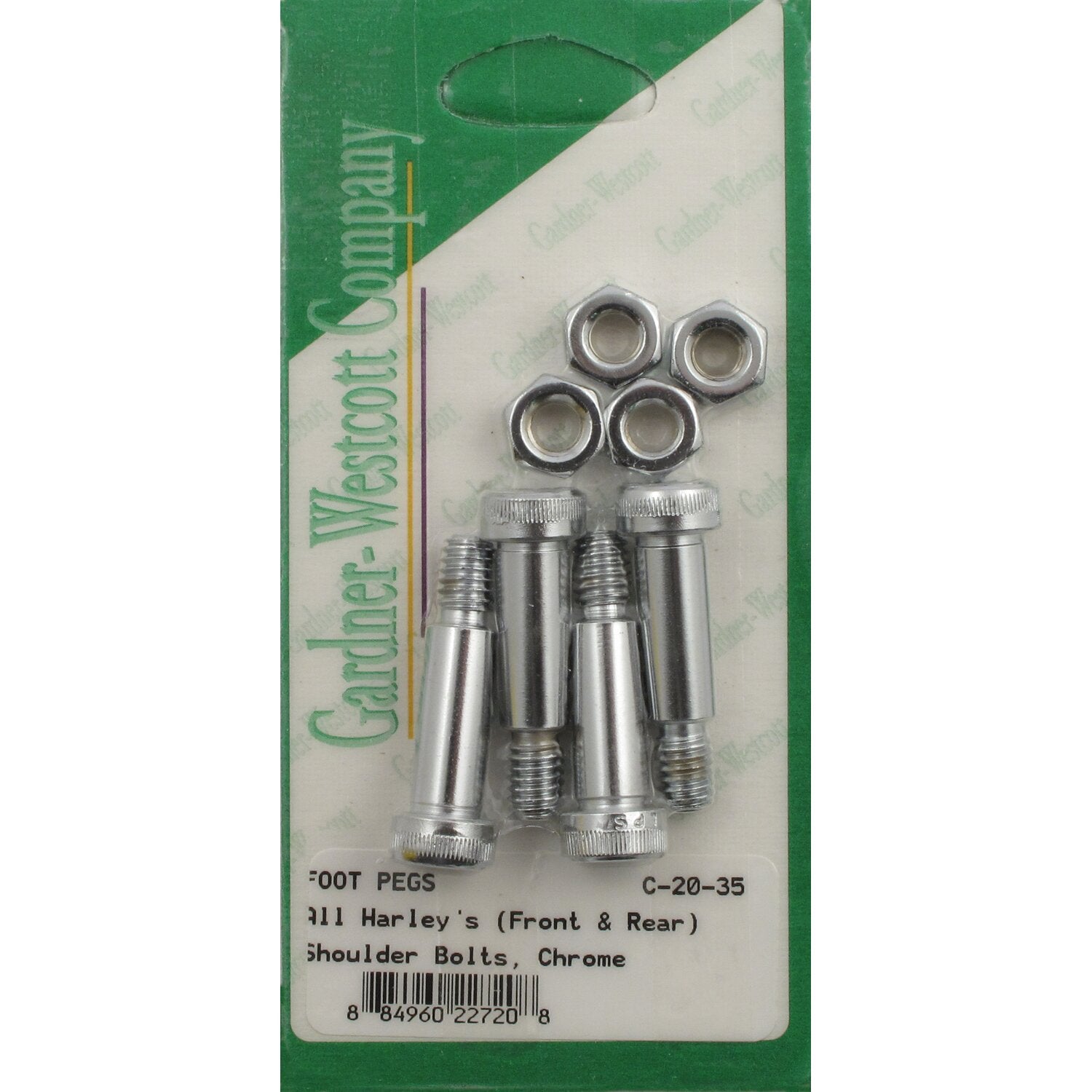 Gardner-Westcott foot peg mount kit - Chrome