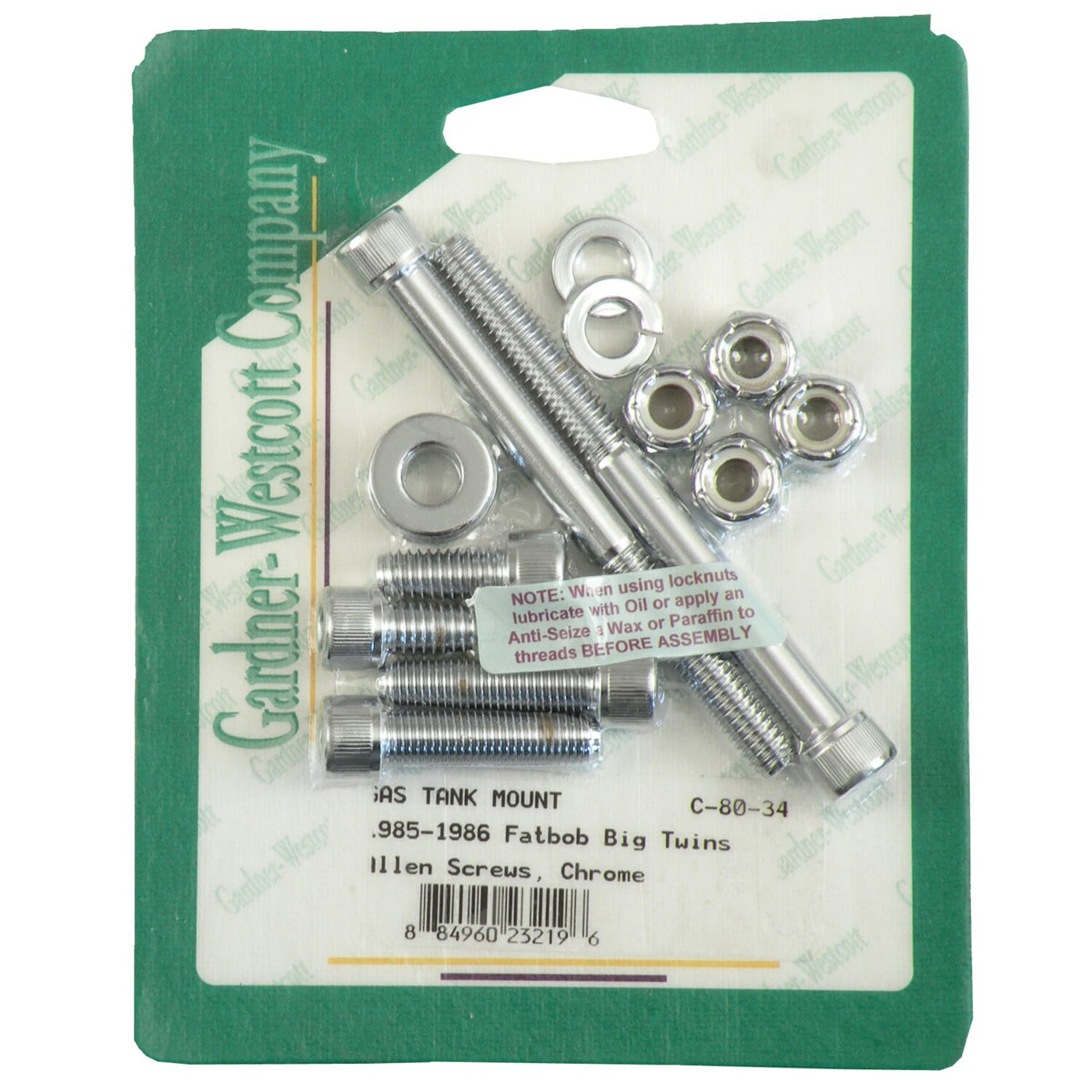 Gardner-Westcott Gas tank mount kit - Allen head - Chrome