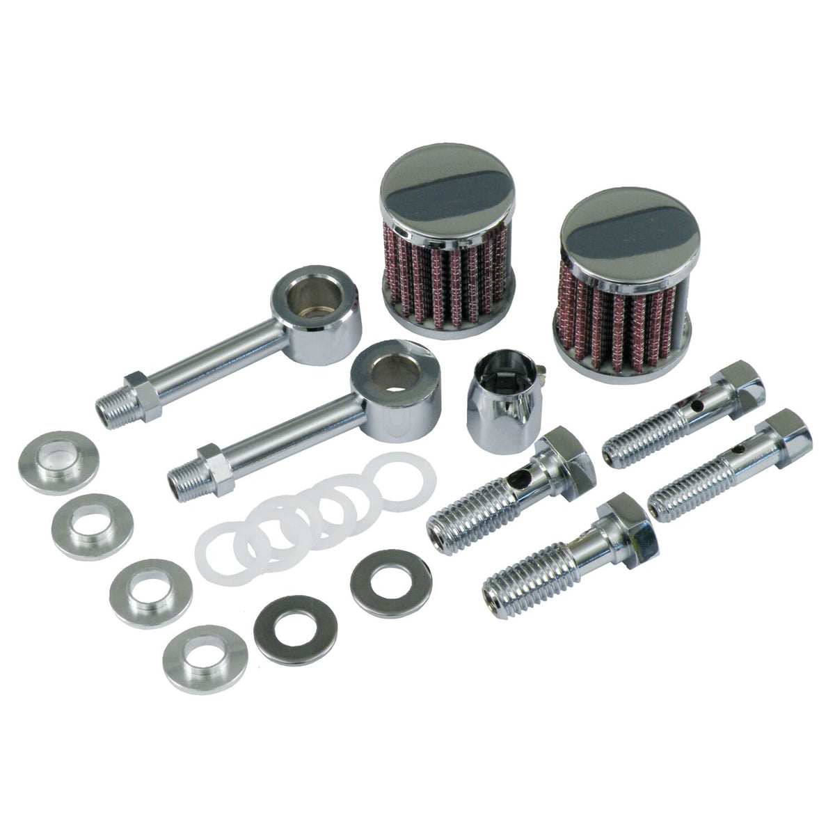 MCS Dual mini 'power filter' breather kit