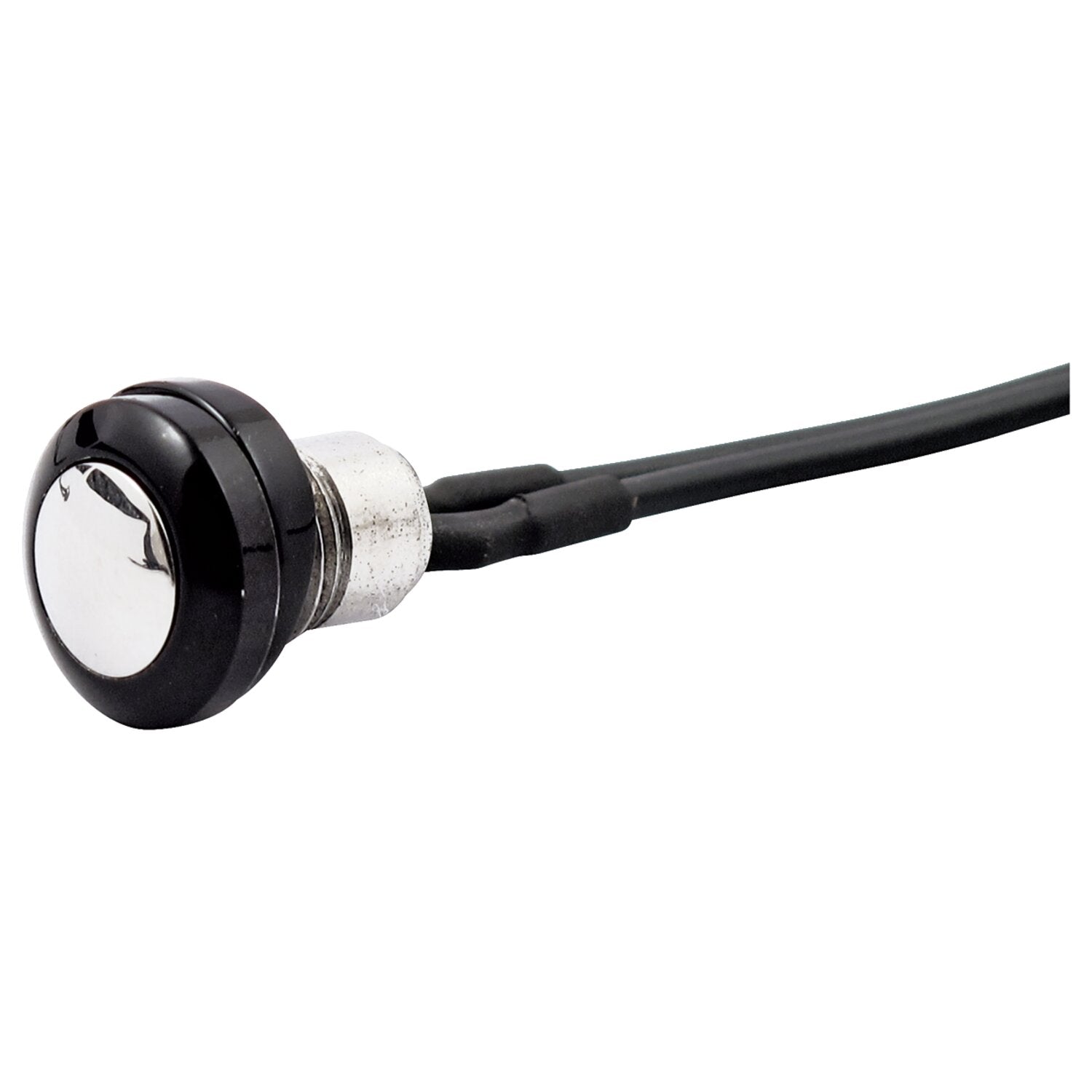 MCS Smooth push button switch - two-tone black/polished