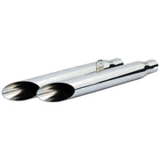 MCS Slash Cut slip-on muffler set 18-1/2" long chrome