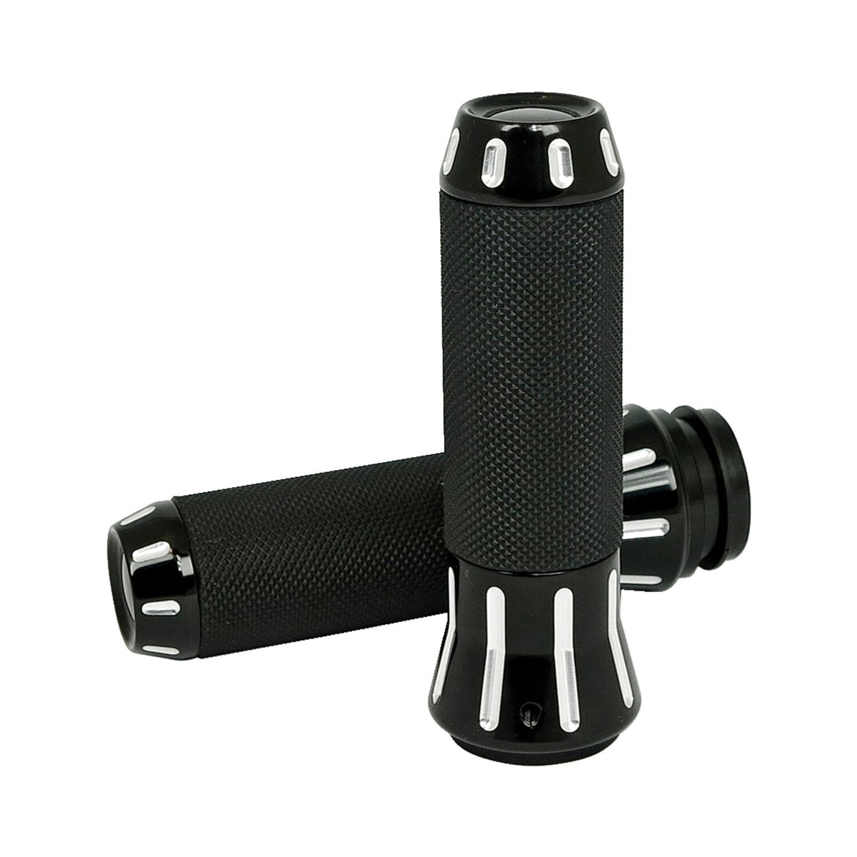 MCS Cobra billet aluminum grips - CC Black