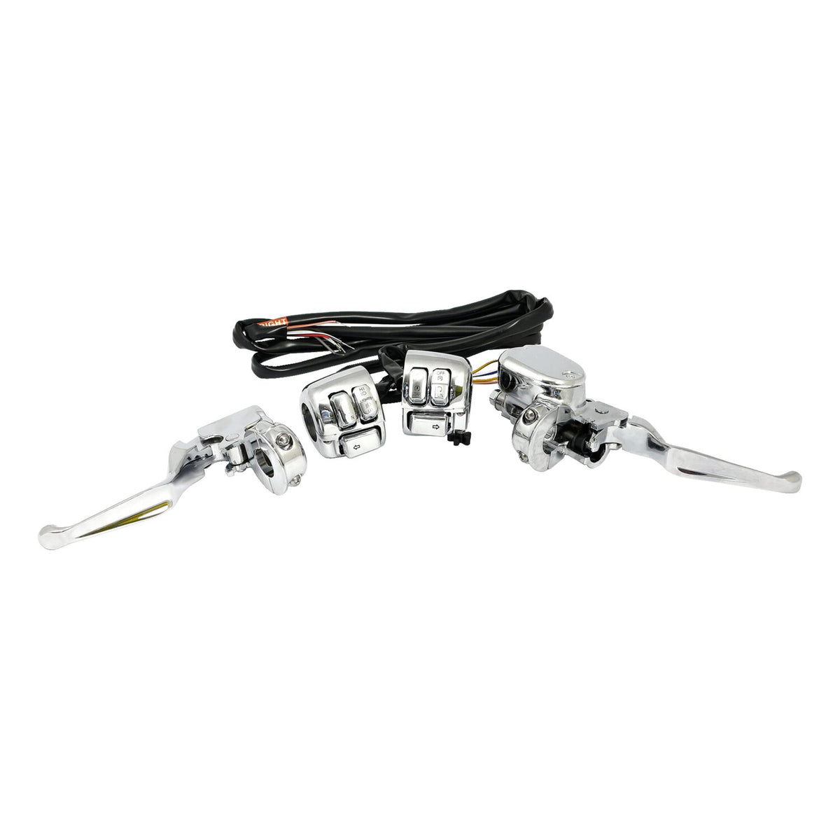MCS Handlebar control kit chrome 14mm bore