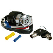 MCS Dyna style ignition switch round key 2-wire - Chrome