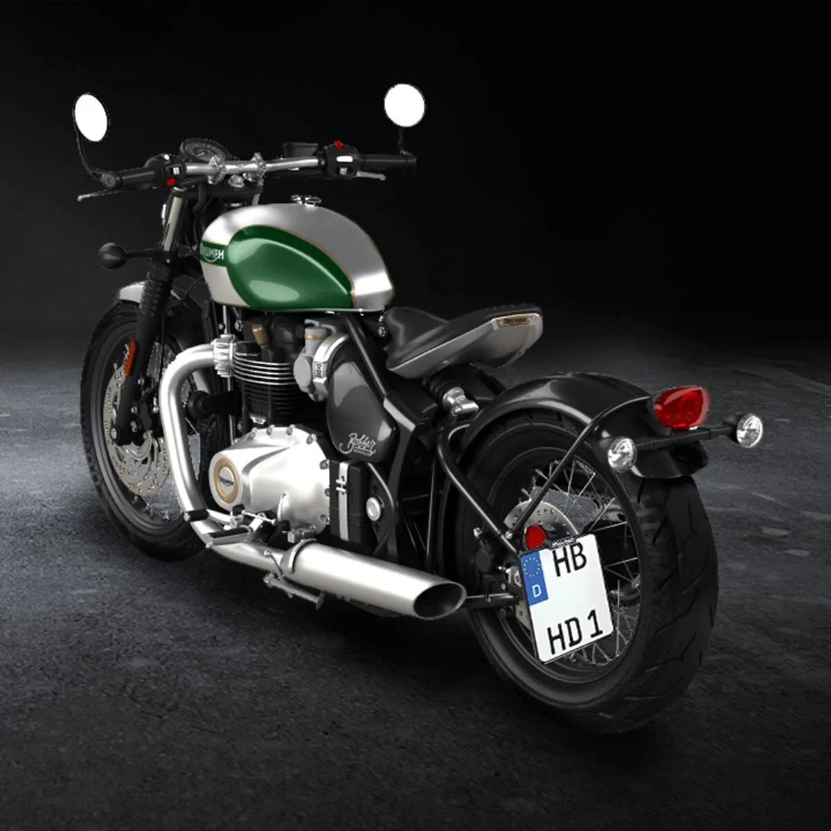 Heinz Bikes Side Mount License Plate Holder For Indian Motorcycles