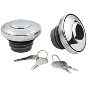 MCS Gas cap set with lock chrome