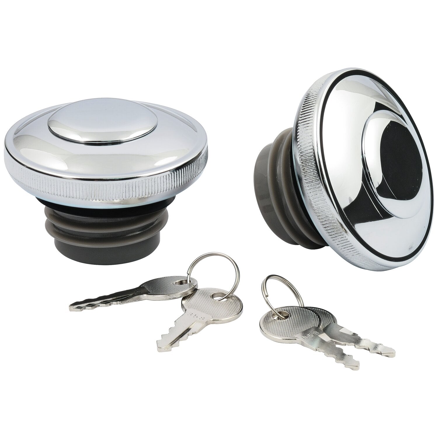 MCS Gas cap set with lock chrome