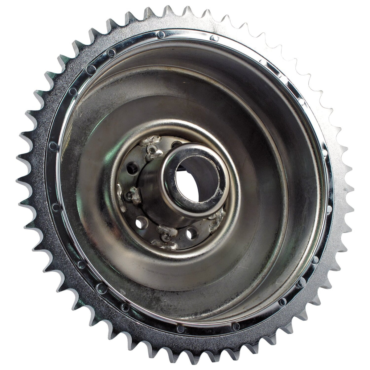 MCS 37-57 B.T - Rear brake drum & sprocket - Chrome