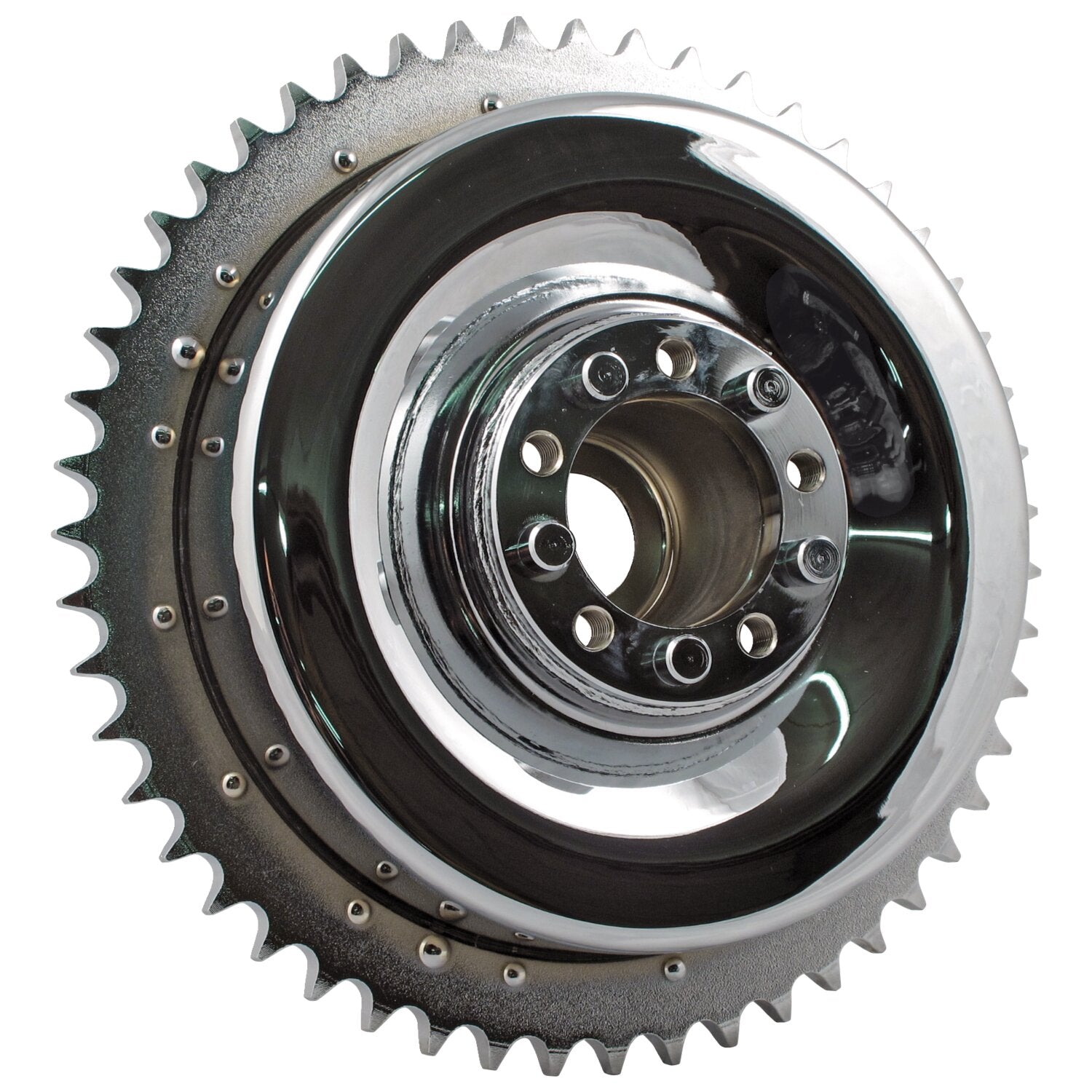 MCS 37-57 B.T - Rear brake drum & sprocket - Chrome